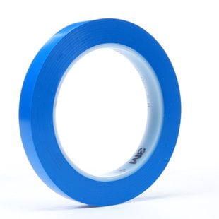 3M T9614713PKBL 471 Vinyl Tape, 1/4" Width x 36 yd. Length, Blue (Pack of 3)