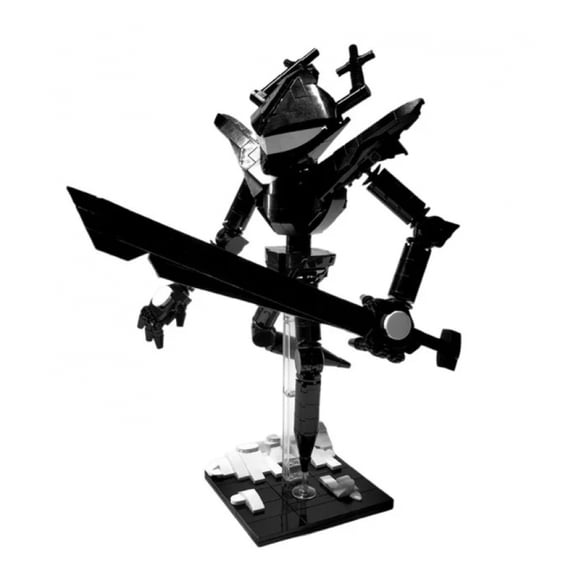 471 PCS MOC Black Knight Warrior Building Blocks Set, Dark Sword Fighter Collectible Model, Creative DIY Assembly Bricks Toy for Teens & Adult Hobby Fans