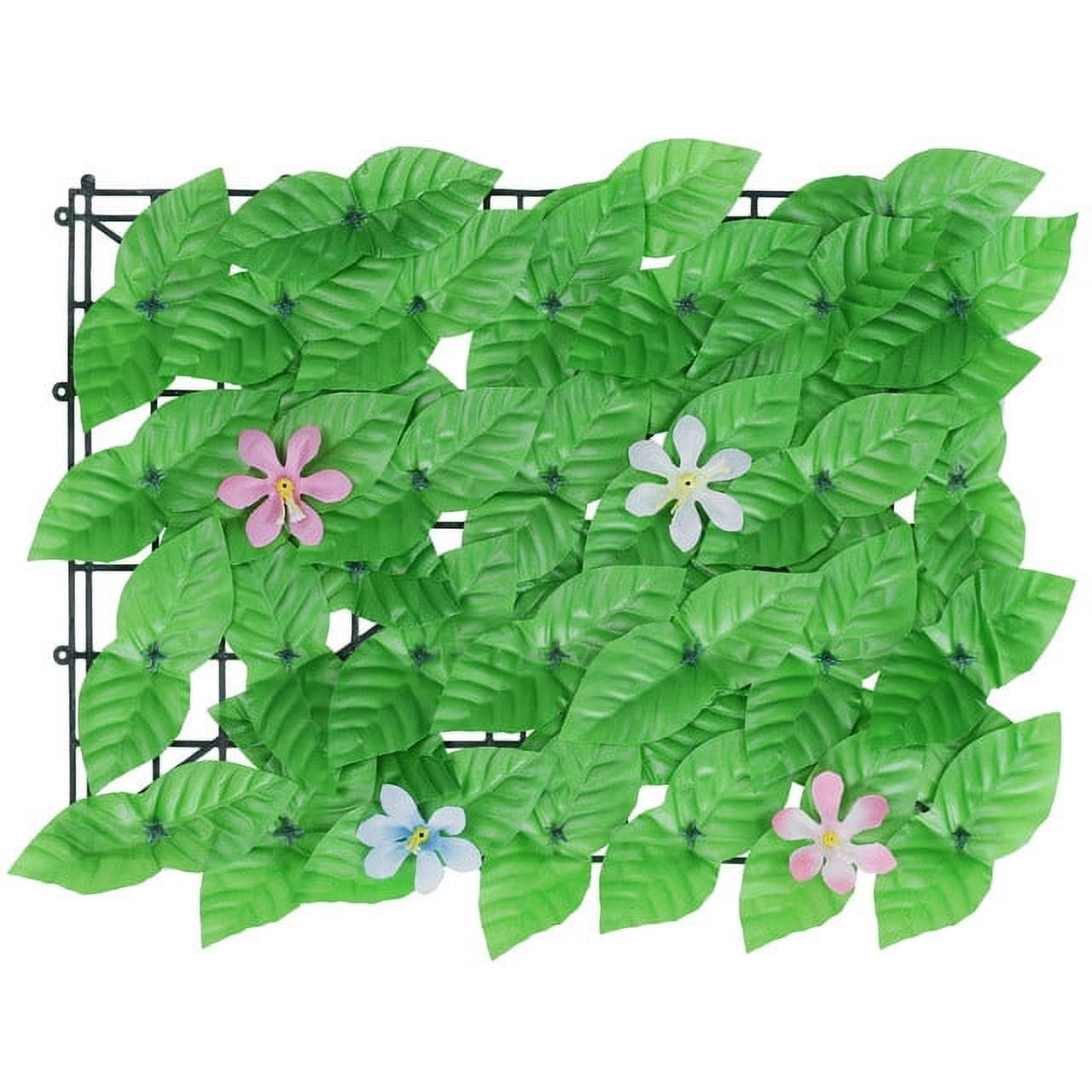 471" X 23.6" Artificial Ivy Privacy Fence Backdrop Decoration (with Flower) Balcony Outdoor
