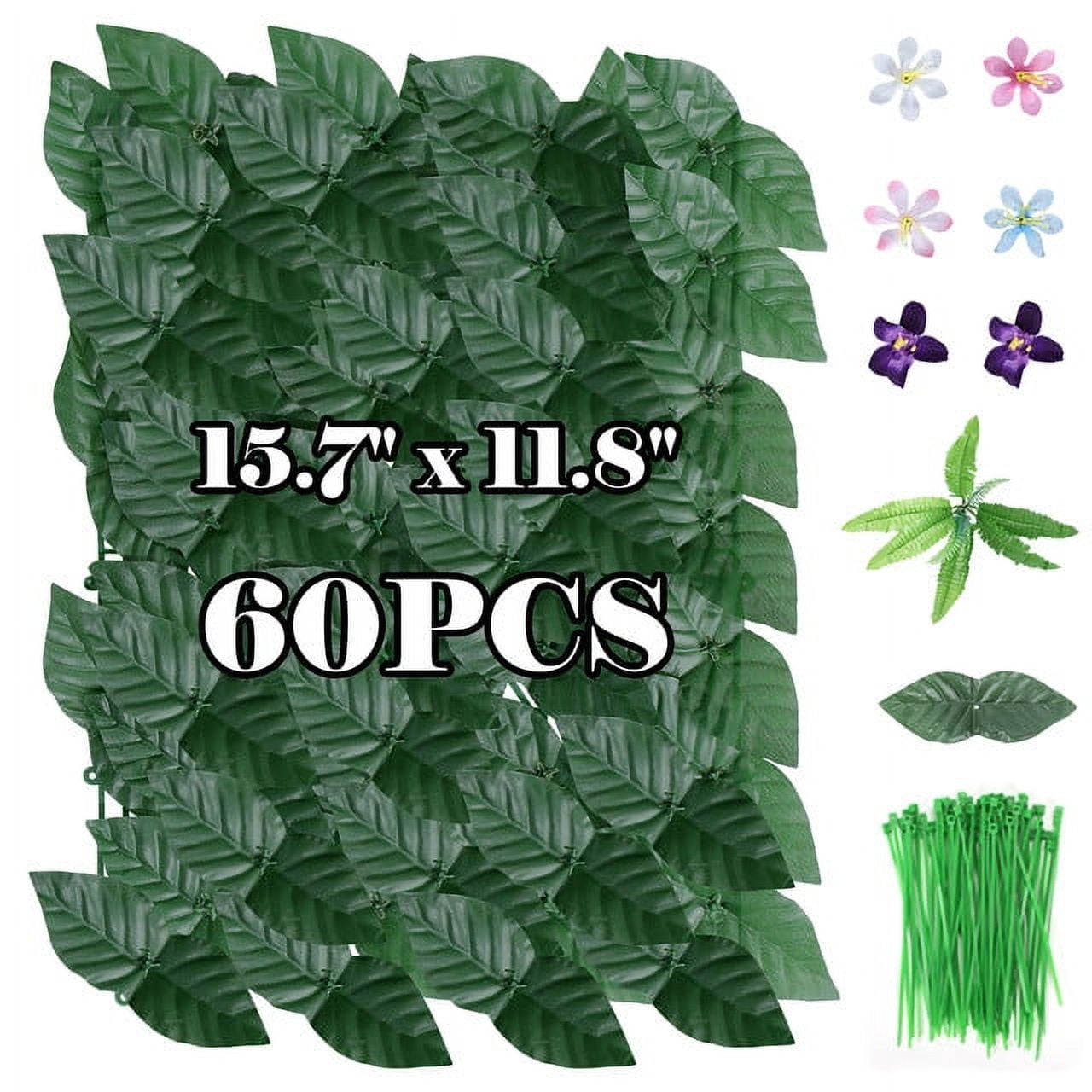 471" X 23.6" Artificial Ivy Privacy Fence Backdrop (with Flower)Balcony Garden Outdoor
