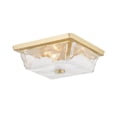 thumbnail image 1 of 4710-AGB-Hudson Valley Lighting-Hines - Three Light Flush Mount in Modern Style - 13 Inches Wide by 4.75 Inches High-Aged Brass Finish, 1 of 1