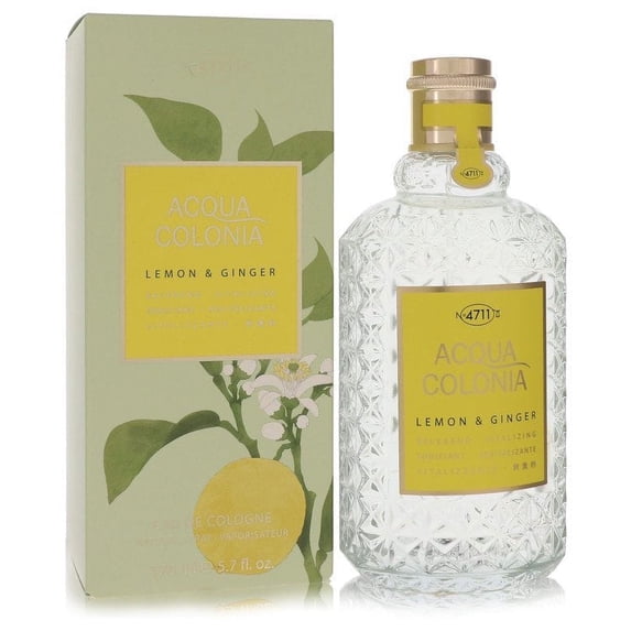 4711 ACQUA COLONIA Lemon & Ginger by 4711 Eau De Cologne Spray (Unisex) 5.7 oz for Women Pack of 4