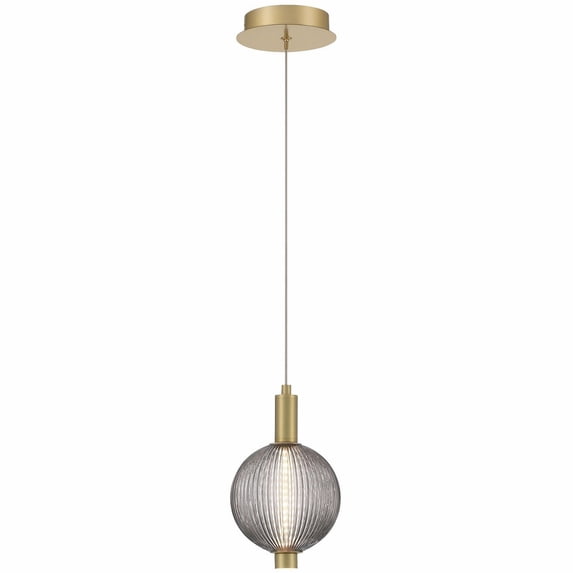 47189-010-Eurofase Lighting-Palmas - 12.2W 1 LED Pendant-10 Inches Tall and 6 Inches Wide-Gold Finish