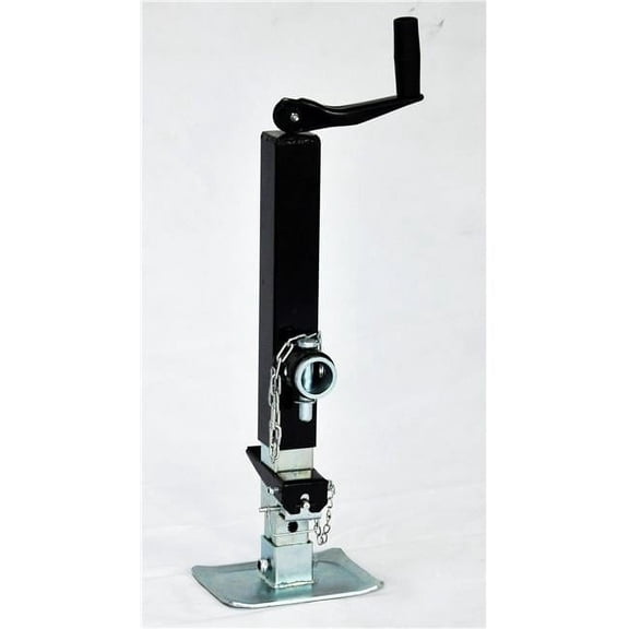 47255 Fast Action Square Tube Trailer Jack - 2000 lbs, Topwind - Tube Mount