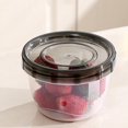 thumbnail image 1 of 473ml Round Food Storage Container | Plastic Soup & Lunch Box | Stackable, Leakproof, Microwave & Dishwasher Safe | 11x8x8cm (4.3x3.14x3.14in) | Black or Blue, 1 of 6