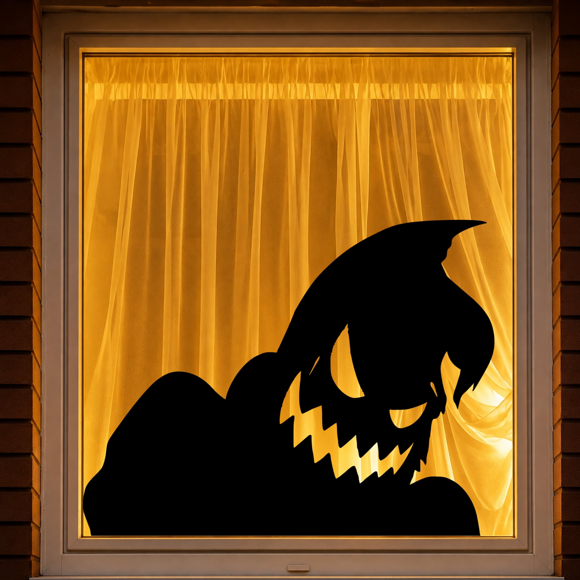Large Halloween Boogie Monster Silhouette Decal | Halloween Window ...
