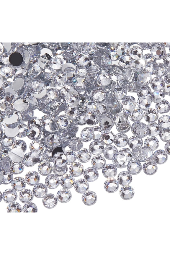 4750Pcs 4MM Clear Resin Rhinestones in Bulk Bedazzling Half Round Flatback Glue Fix Crystals Flat Back Rhinestone Gems Charms Stone Nail Decoration