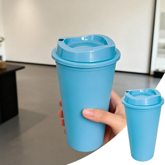 475ml Purple Thermochromic Coffee Mug with Lid, Reusable Travel Cup for Hot & Cold Drinks, Color Changing Mug for Office, Home, Travel & Outdoor Use, Dishwasher & Microwave Safe