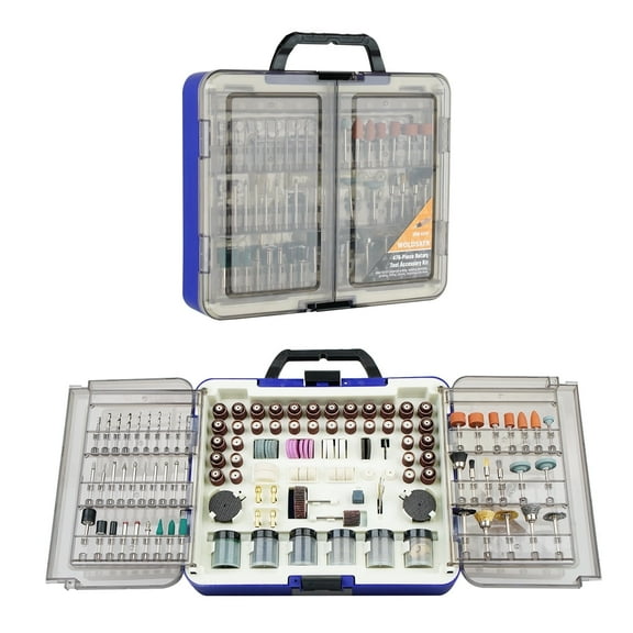 516PCS Rotary Tool Accessories Kit, Rotary Tool Bits for Easy Cutting, 1/8-in Shank Rotary Tool Kit, Sanding, Grinding, Carving, Polishing, Drilling and EngravingmGrinding with Portable Storage Case