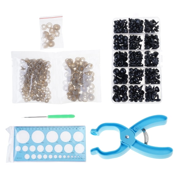 476Pcs Assorted Size 5mm-13mm Safety Eye and Nose with Washer Plush Doll Eye