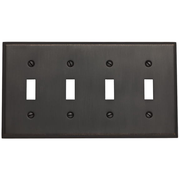 4772.112.CD Quad Toggle Switchplate Venetian Bronze