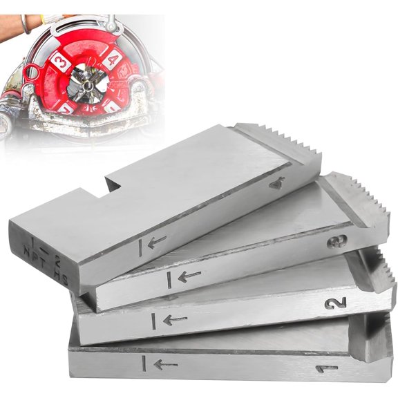 47770 Pipe Threader Set for RIDGID, High-Speed Threading Dies for 1-2 Inch Pipes, Universal Die Heads Threader Tool for RIDGID Pipe Threaders and Other Die Heads 4-Pack