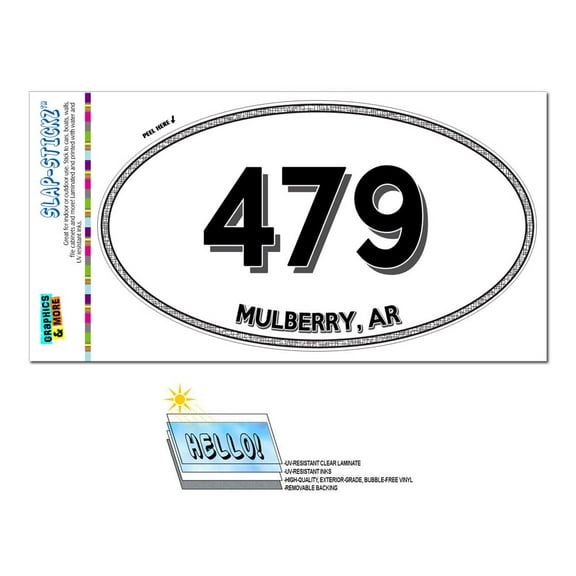 479 - Mulberry, AR - Arkansas - Oval Area Code Sticker