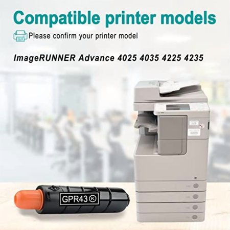 (4792B003AA) GPR-43 Toner Cartridge -1 Pack Black: NUC Compatible GPR43 Toner Cartridge Replacement for Canon GPR-43 imageRUNNER Advance 4025 4035 4225 4235 Printer