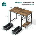 thumbnail image 1 of 47IN Computer Desk with 2 Drawers For Study Office Gaming Wood Table with Adjustable Position Drawers Modern Work Table,40IN Rust, 1 of 7