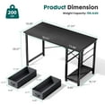thumbnail image 1 of 47IN Computer Desk with 2 Drawers For Study Office Gaming Wood Table with Adjustable Position Drawers Modern Work Table,47IN Black, 1 of 7
