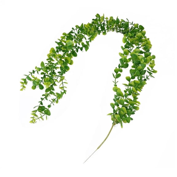 47In Artificial Eucalyptus Green Vines, Faux Leaf Ceiling Garlands, Fake Plants Indoor Living Room Wedding Arch Winding Ceiling Wall Home Layout Decor Ornaments