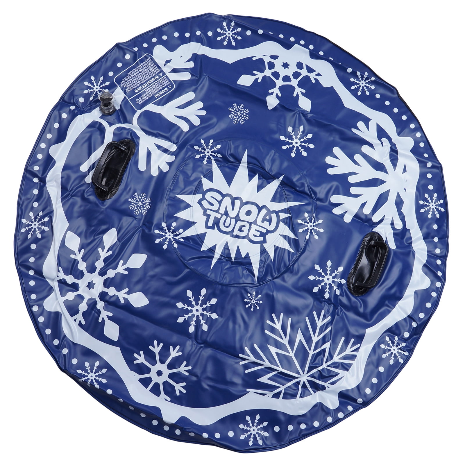 47Inch Air-Filled Snow Tube Sled with Reinforced Handles, PVC for Family Winter Fun & Ski Slopes