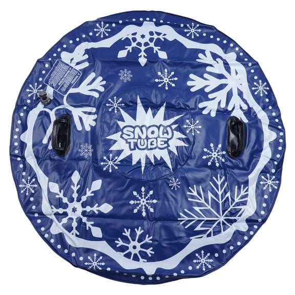 47Inch Air-Filled Snow Tube Sled with Reinforced Handles, PVC for Family Winter Fun & Ski Slopes
