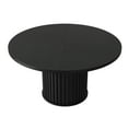 thumbnail image 1 of 47Inch Round Dining Table for 4-6 People, Black Dining Room Table with Sturdy Waveform Metal Pedestal Base, Industrial Circle Kitchen Table for Dining Room, 1 of 11