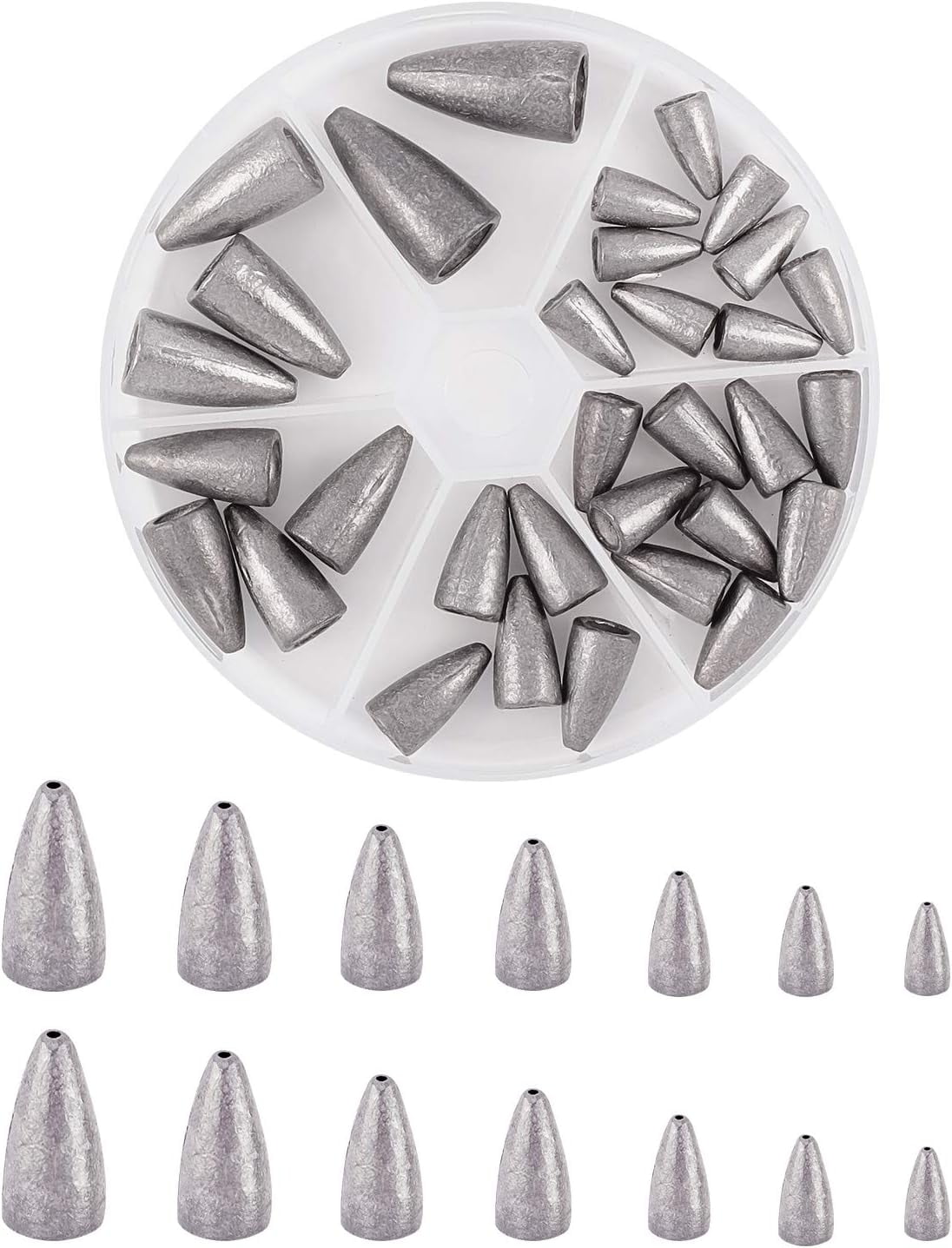Fishing Sinkers Weights 10 Pack Tungsten Worm Weights