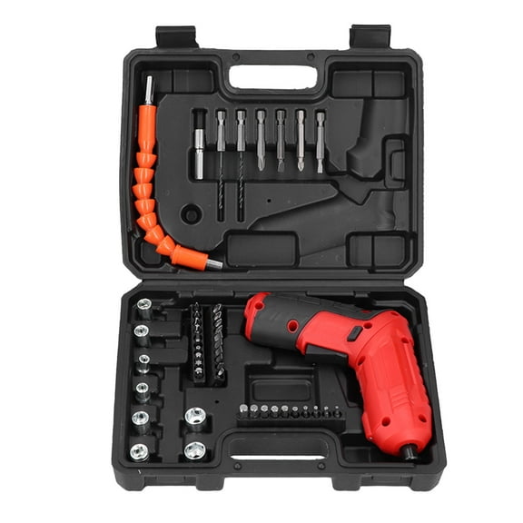 47Pcs Mini Electric Screwdriver Set Cordless Drill Portable Repair Tool Plastic Box
