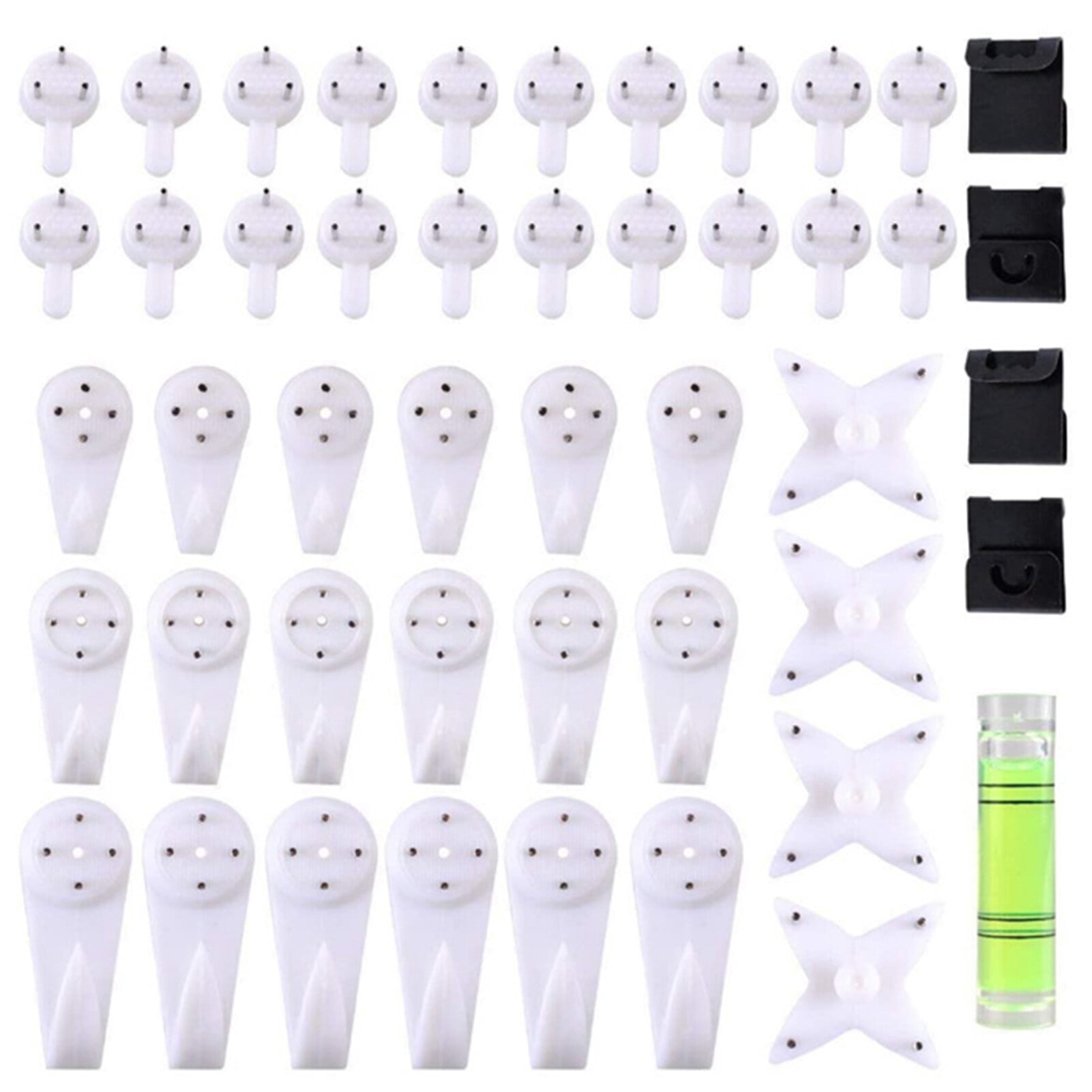 50 stuks spoorloze wandhaken, fotohangers, fotohaken, gipsplaathaken, onzichtbare wandhaken, multifunctionele wandhaken voor het ophangen van foto's, wandtapijten, klokken