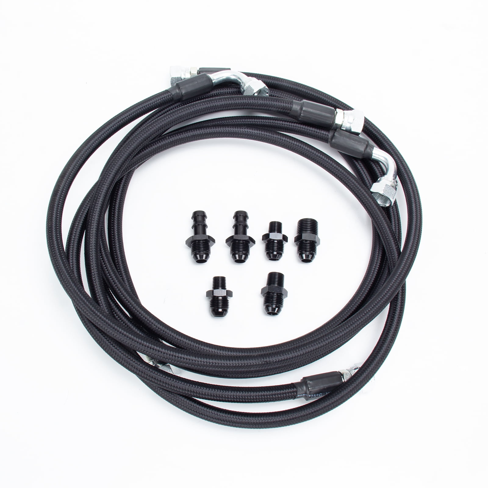 47RE Transmission Cooler Hoses Lines Kit SS For Dodge Ram Cummins 5.9L 9602