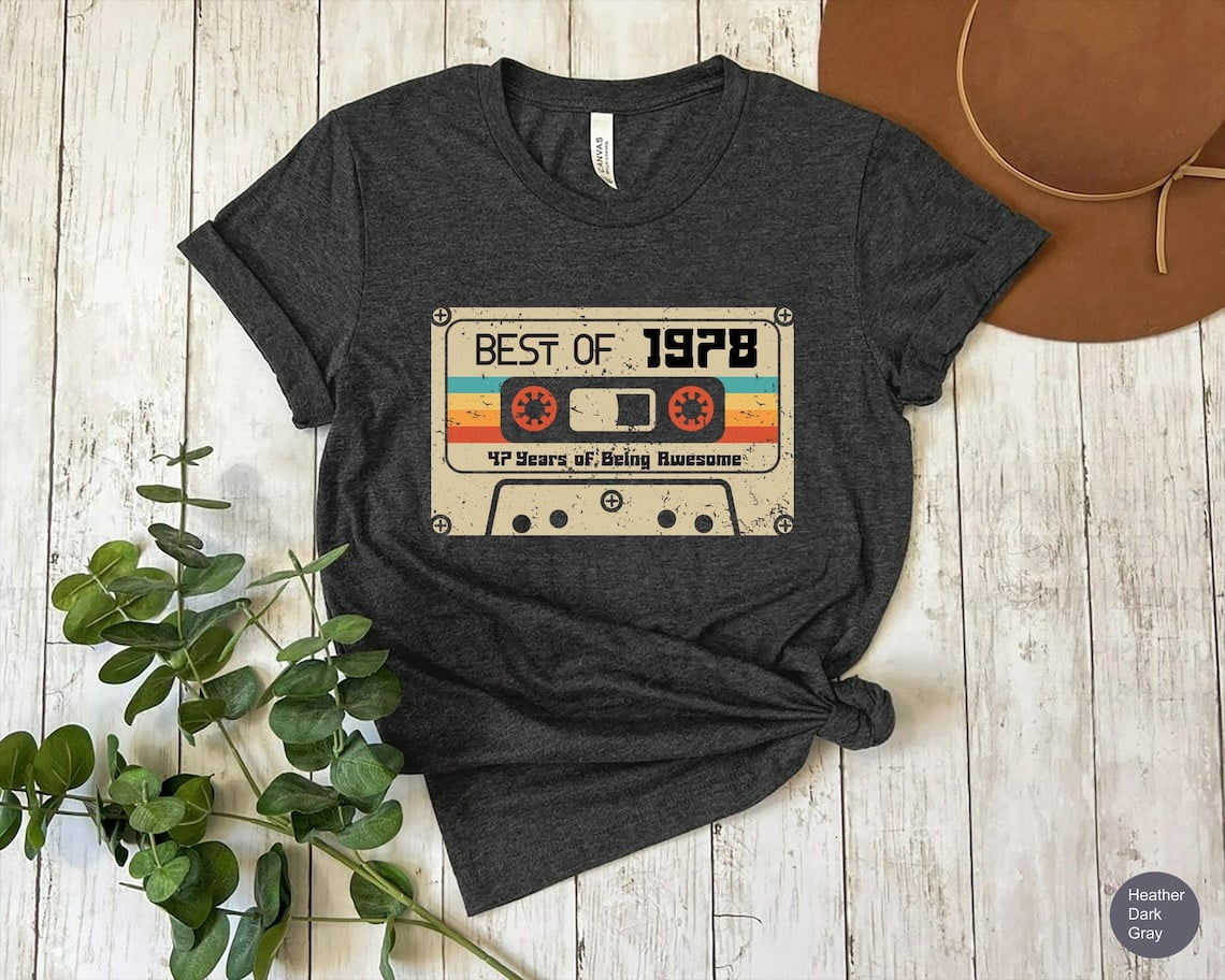 Born in 1974 Vintage Retro Birthday, Awesome since 1974 Original Parts 10086463 Vector Art at
