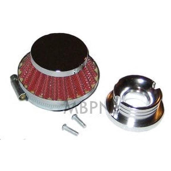47cc 49cc Racing Chrome Air Filter With V Stack Adapter