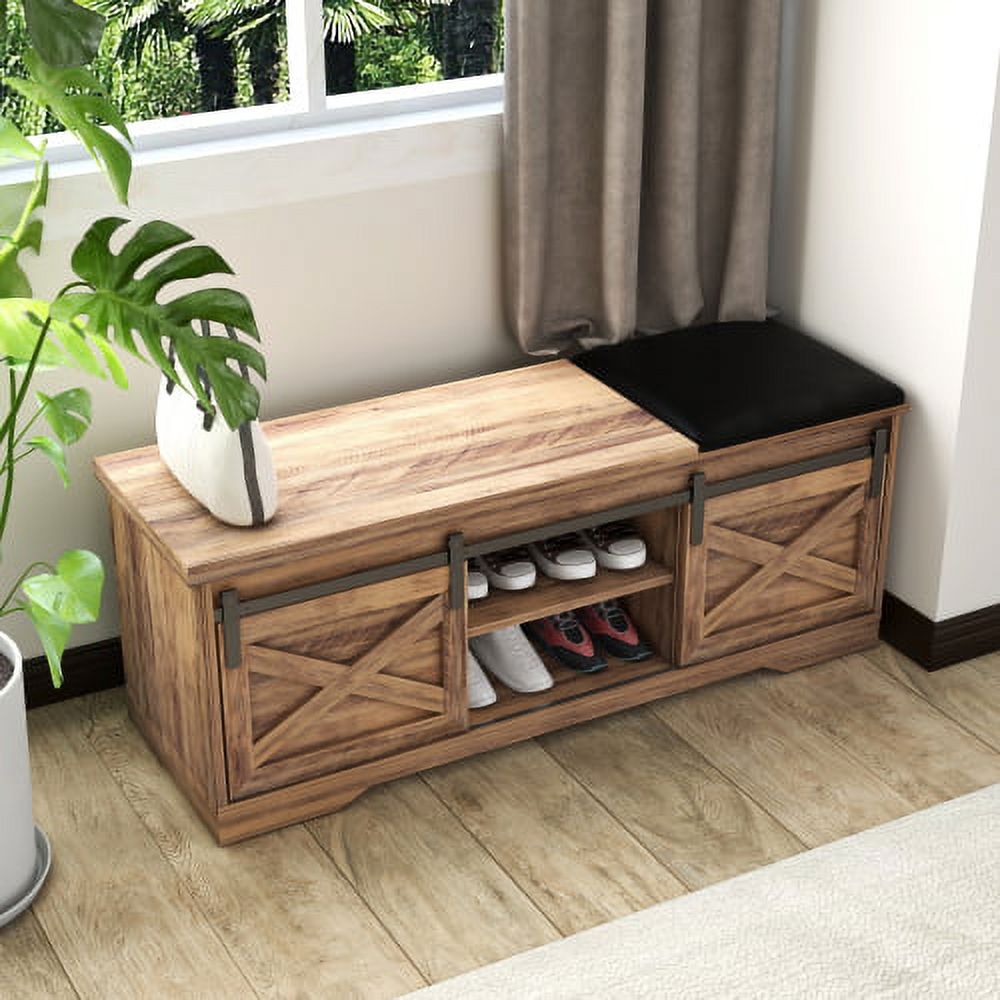 47in Shoe Storage Organization Rack Bench for Entryway, Bedroom w ...