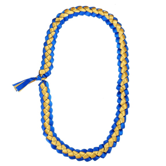 Uxcell 47 inch Graduation Leis 1 Pcs Graduation Ribbon Leis Graduation Money Leis Class Bright Color DIY Blue and Gold