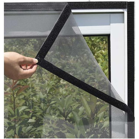 47inch Self-Adhesive Window Screen Mesh, DIY Cut-to-Size Insect & Cat Netting, Transparent Mosquito Net for Home