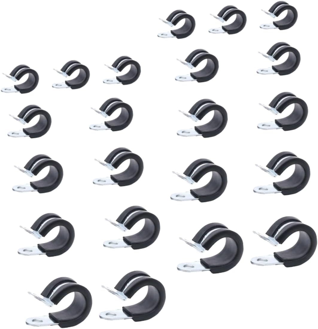 47pcs Stainless Steel 304 Rubber Strip Clamp Plastic Hose Clamp Heavy