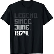 47th Birthday Gifts 47 Years Old Legend Since June 1974 T-Shirt Vintage Tee -Birthday Gifts