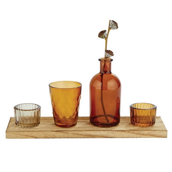 47th & Main Amber Candle Garden Set