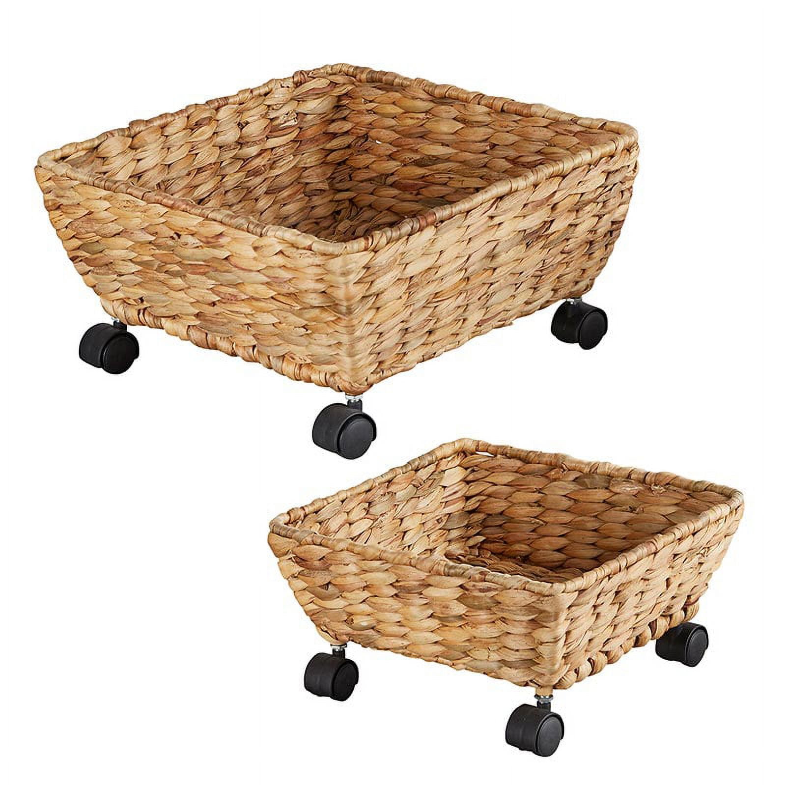 47th & Main CMR443 Woven Basket Wheels Set of 2
