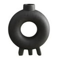 thumbnail image 1 of 47th & Main DMR491 Grey Hallow Donut Vase - Small, 1 of 2