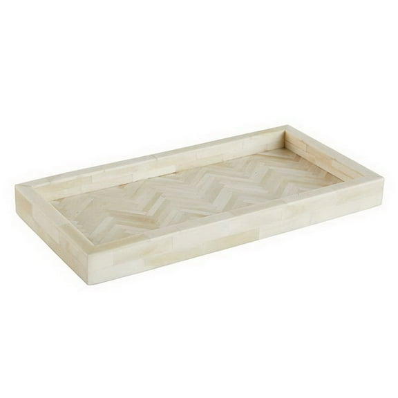 47th & Main DMR617 White Rectangular Tray - Large