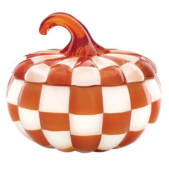 47th & Main FMR210 Orange Glass Pumpkin Candle - Large