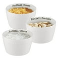 thumbnail image 1 of 47th & Main Football Themed Ceramic Serveware, Chili Condiment Set, Football, 1 of 4