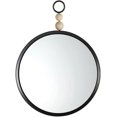 47th & Main Round Mirror Metal Beaded Hanging Mirror for Wall Décor