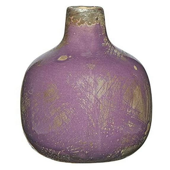 47th & Main Rustic Ceramic Bud Vase, Small, Purple