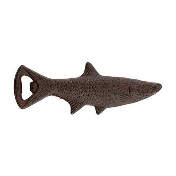 47th & Main Rustic Nautical Cast Iron Bottle Opener, 7 x 2-inches, Fish
