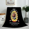 47th President Trump Inauguration Day 2025 Flag Fall Blanket Throw