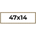 thumbnail image 1 of 47x14 Frame Gold Solid Wood Picture Frame - Complete Modern Photo Frame Includes UV Acrylic, 1 of 8