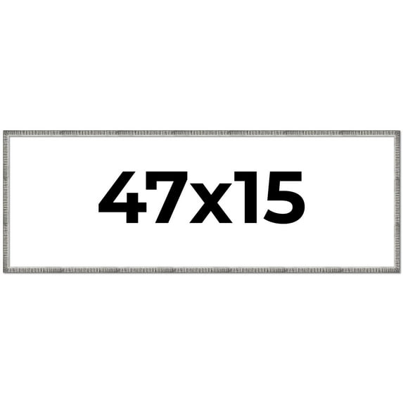 47x15 Frame Silver Picture Frame - Complete Modern Photo Frame Includes UV Acrylic Shatter Guard