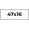 thumbnail image 1 of 47x16 Frame Blue Scuffed Farm Board Solid Wood Picture Frame Width 0.75 Inches | Interior Depth 0.5, 1 of 8