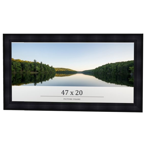 47x20 Frame Black Passaggi Solid Wood Picture Frame Width 1.5 Inches | Interior Depth 0.5 Inches |