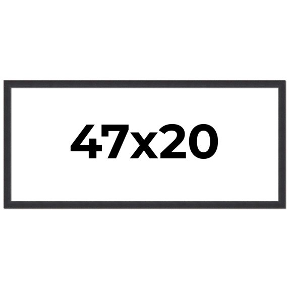 47x20 Frame Black Real Wood Picture Frame Width 1.25 Inches | Interior Frame Depth 0.5 Inches |